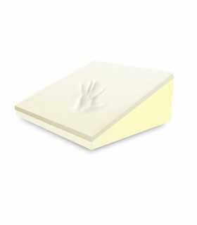 Orthopedic wedge pillow for bed with Geemma fabric, designed for reading, improving posture, or leg circulation.