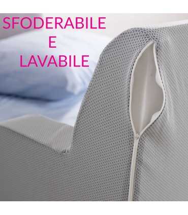 Orthopedic kidney-shaped armchair, removable and washable cover