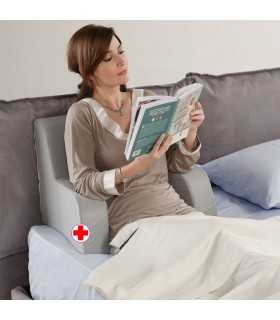 Orthopedic kidney-shaped armchair, removable and washable cover