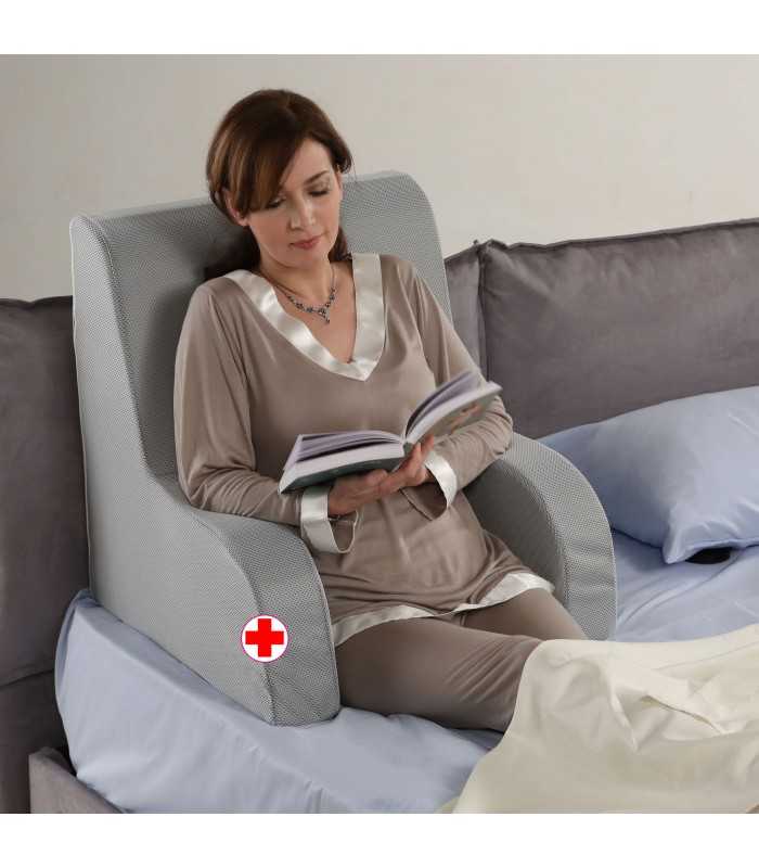 Orthopedic kidney-shaped armchair, removable and washable cover