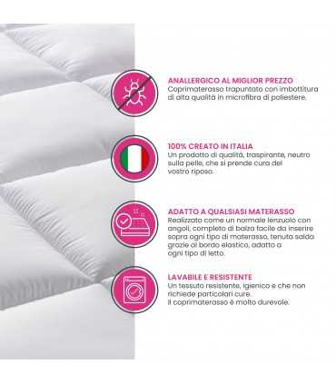 Upholstered mattress cover also for high American mattresses 35 cm