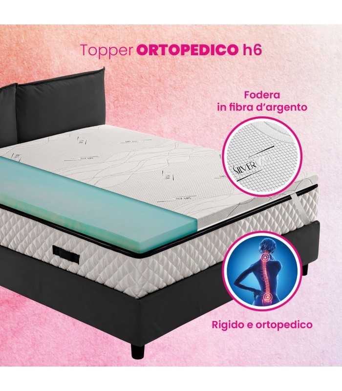 topper rigido ortopedico e tessuto antimicrobico