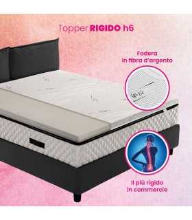 Very rigid H6 cm topper for too soft mattresses