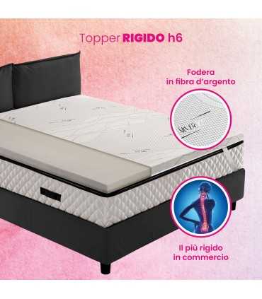 Very rigid H6 cm topper for too soft mattresses