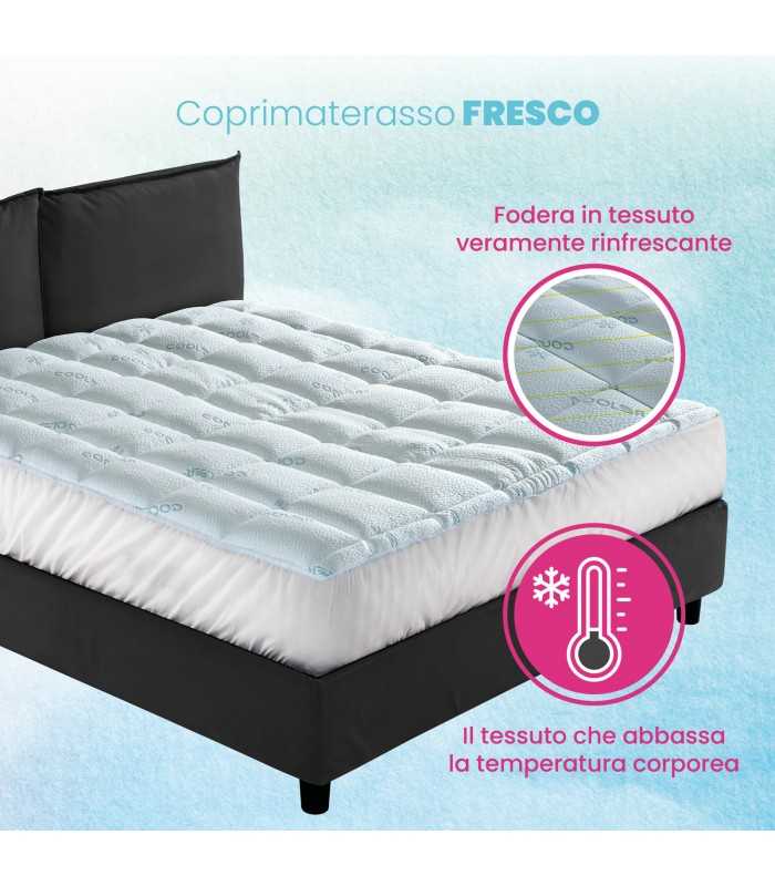 Mattress protector with hypoallergenic cooling, thermoregulating padding and COOLER fabric, also available made to measure
