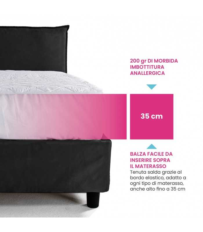 Copri materasso anallergico, protegge e migliora il letto. Coprimaterasso adatto anche per materassi alti 35 cm - STOCK