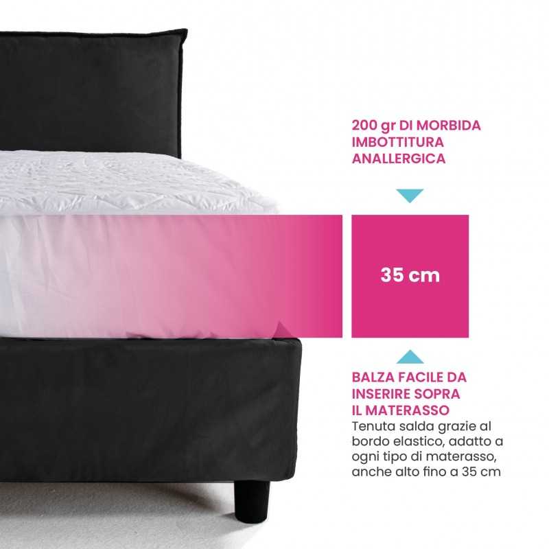 Copri materasso anallergico, protegge e migliora il letto. Coprimaterasso  adatto anche per materassi alti 35 cm - STOCK
