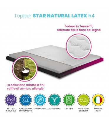 Natural latex topper with Tencel fabric