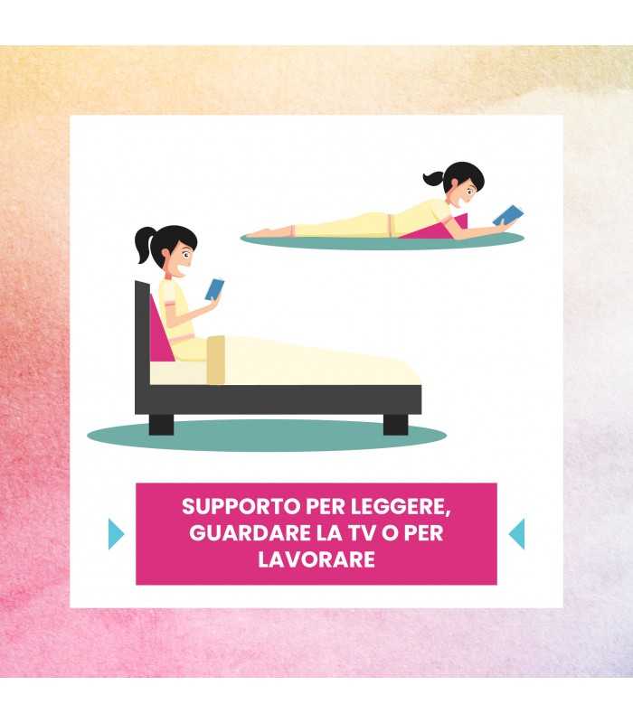 Orthopedic wedge pillow, anti-reflux design, suitable for living room or bedroom use. Reading pillow or lumbar support cushion