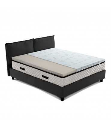 Topper over refreshing memory mattress. Goodbye heat in the summer