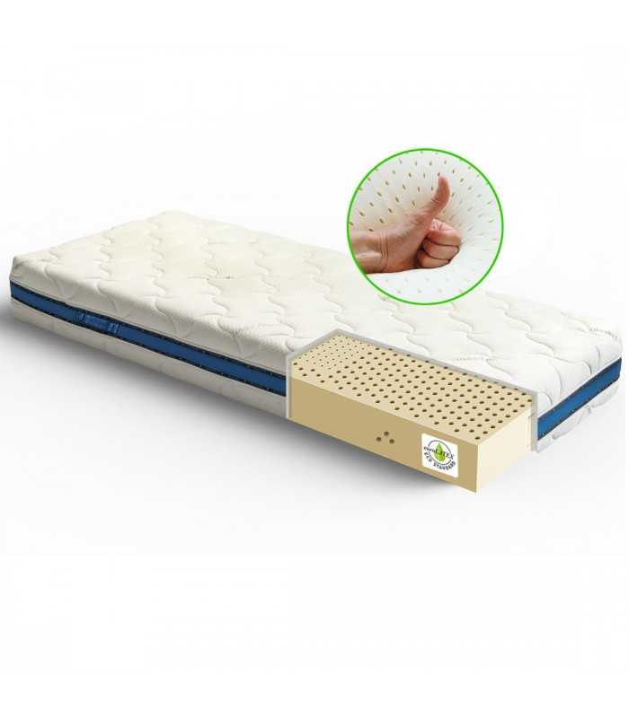 Economic latex mattress, 100% latex silver fabric