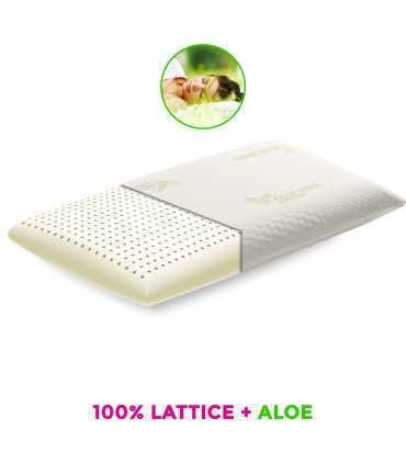 Cuscino 100% schiuma di lattice alto 10/11 cm C.a. salutare, fresco e traspirante - milk