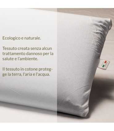 cuscino in lattice e federa in cotone lavabile
