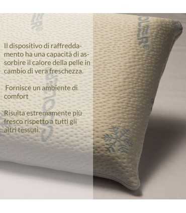 Cuscino 100% schiuma di lattice alto 10/11 cm C.a. salutare, fresco e traspirante - milk