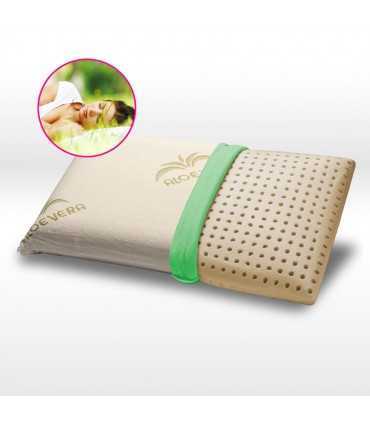 cuscino in lattice e federa aloe vera