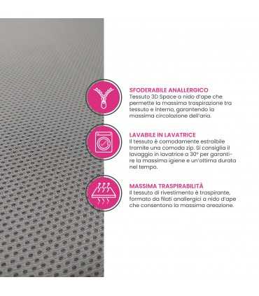 Topper MOLTO RIGIDO alto 6 Cm per correggere materassi morbidi