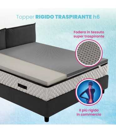Topper molto rigido con tessuto antimicrobico