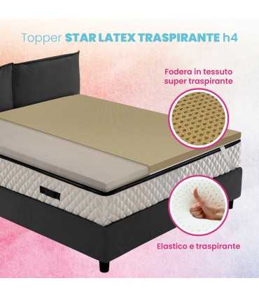 Healthy latex foam topper with breathable fabric. SALE