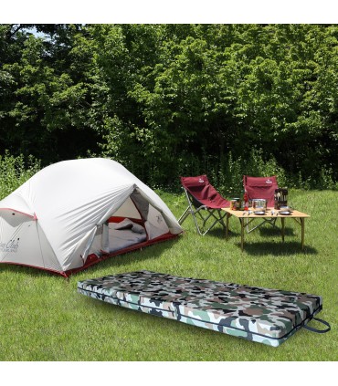 Foldable mattress, futon camping and camouflage fabric 10cm high