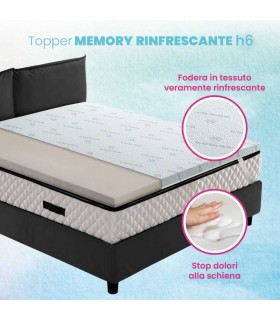 Topper memory foam con tessuto rinfrescante