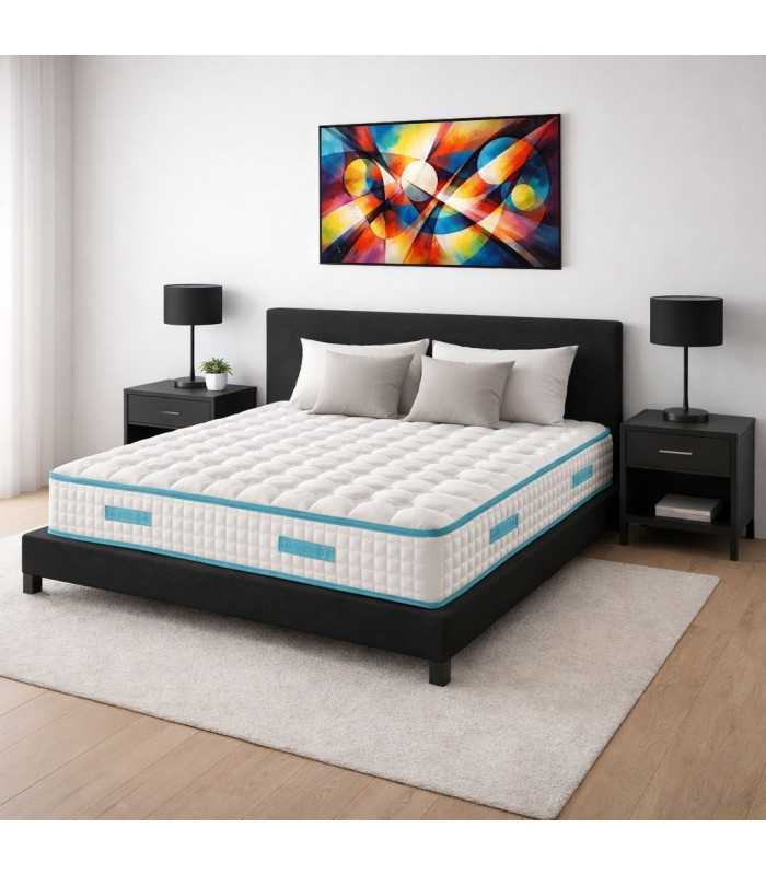 Independent Springs and Memory Foam Mattress, 27 cm, tax-deductible, Made in Italy