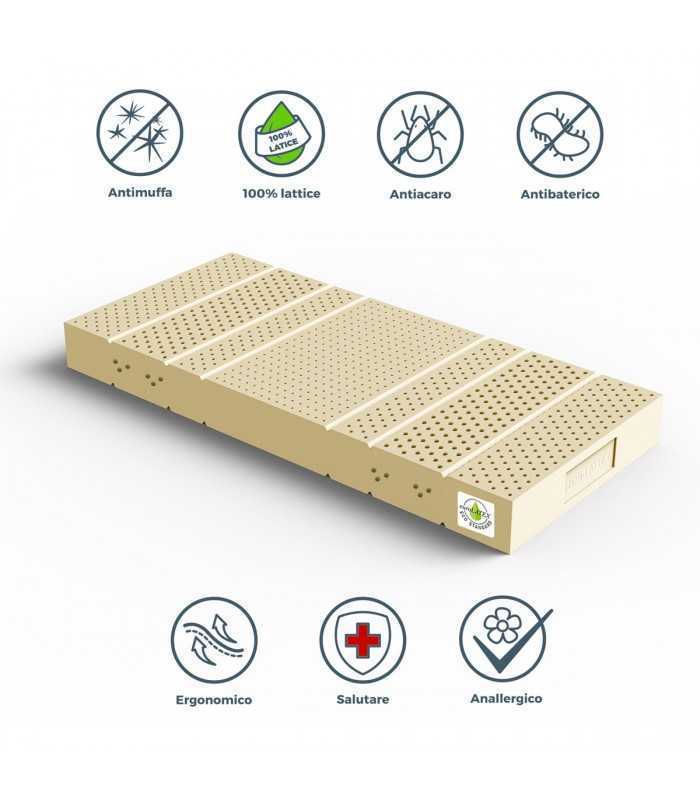 100% latex mattress with 7 differentiated zones, 20 cm high – MOD Siena