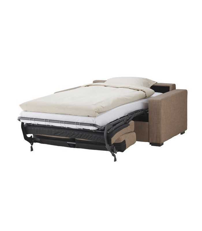 Materasso per divano letto, mostrato su un divano letto pieghevole