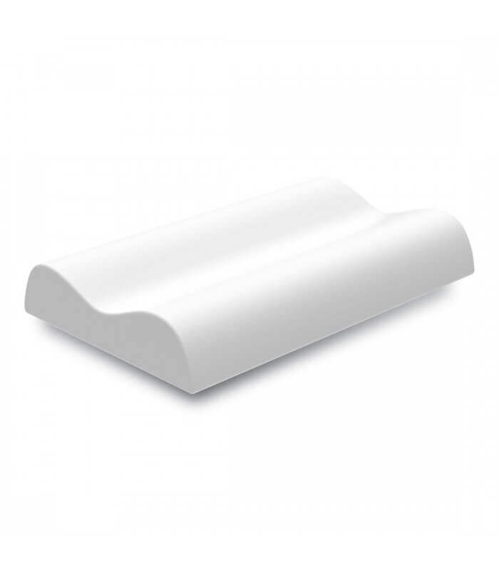 Firm orthocervical memory foam pillow with double wave design for neck pain relief. H11-H10 cm – Orthofoam 2