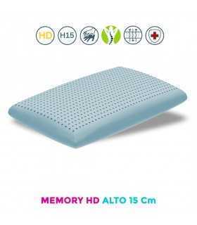 Cuscino memory hd ancora più traspirante e anti acaro con tessuto sfoderabile a scelta - young h15 cm