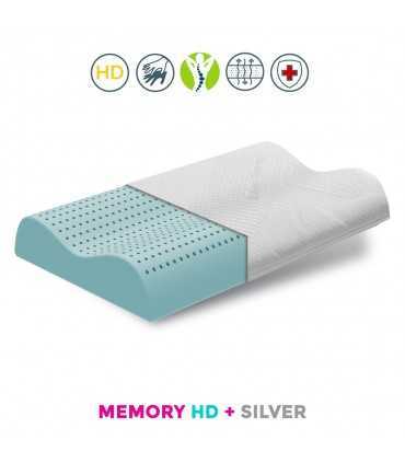 Orthopedic cervical memory foam pillow for neck pain relief, with COTTON fabric. Heights 11 and 10 cm – Orthorelax